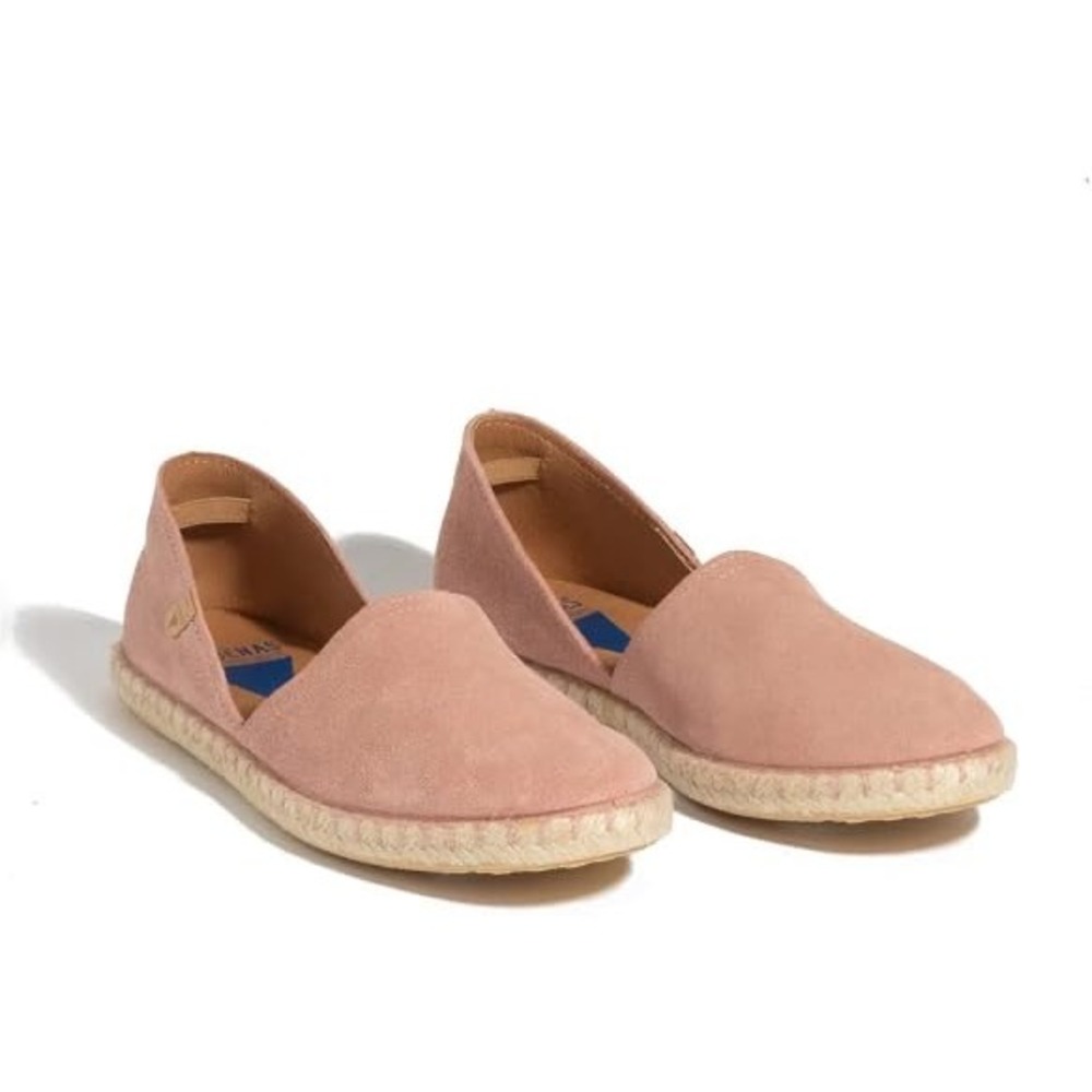 Verbenas Carmen Pink Suede Espadrille Flats Made in Spain Size 40